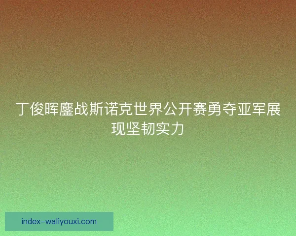 丁俊晖鏖战斯诺克世界公开赛勇夺亚军展现坚韧实力 丁俊晖鏖战斯诺克世界公开赛勇夺亚军展现坚韧实力